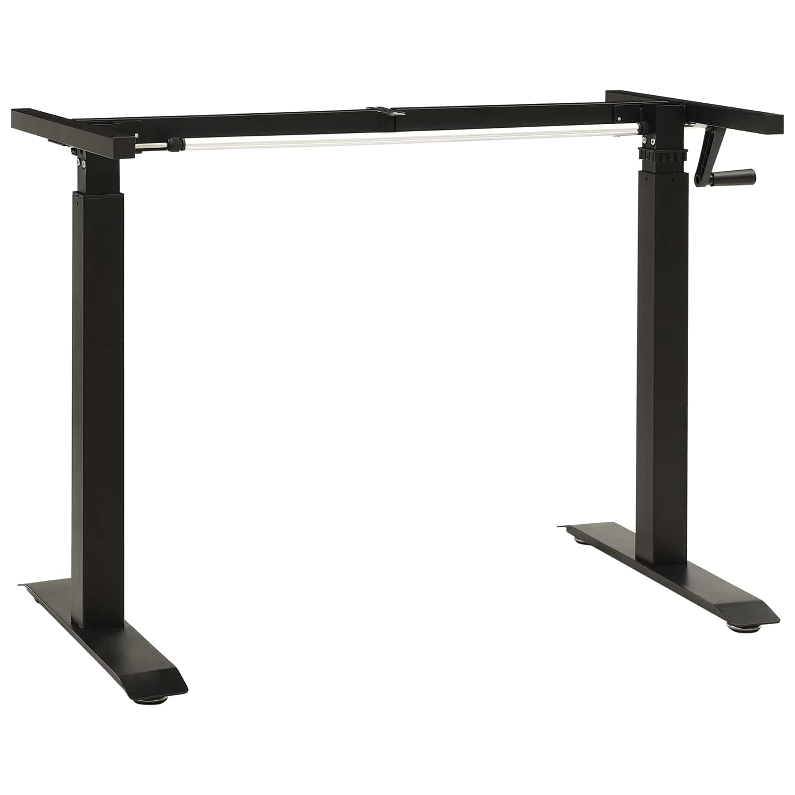 Schreibtisch Schwarz und Natur 140 x 60 cm Massivholz Eiche