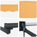 Einziehbare Markise Sand 3 x 2 m 100% Polyester und Aluminium