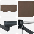 Einziehbare Markise Taupe 3,5 x 2 m