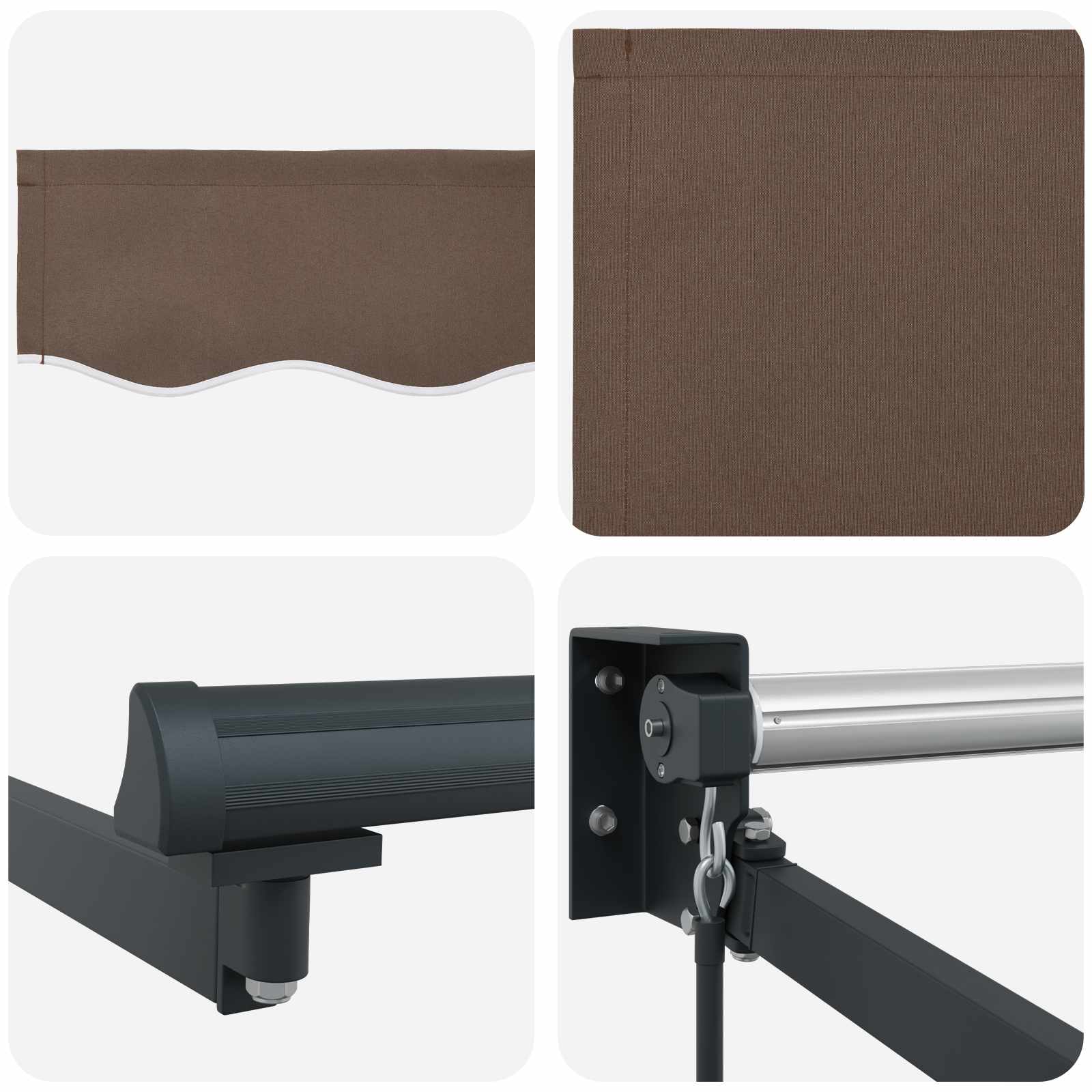 Einziehbare Markise Taupe 3,5 x 2 m