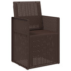 Garten Esszimmerstühle 2 pcs Braun PP