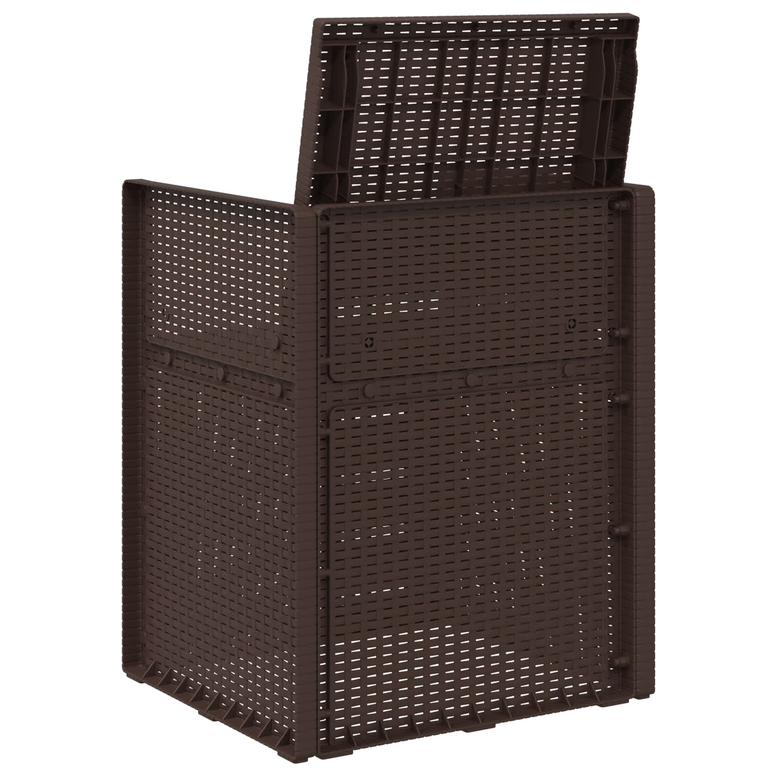Garten Esszimmerstühle 2 pcs Braun PP