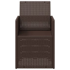 Garten Esszimmerstühle 2 pcs Braun PP