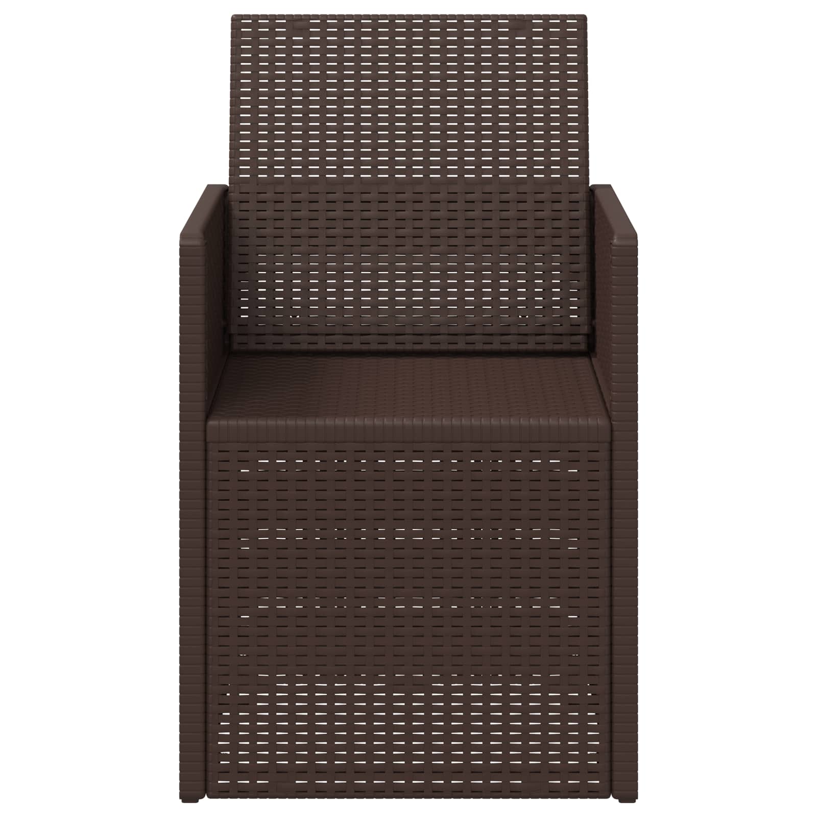Garten Esszimmerstühle 2 pcs Braun PP