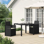 Garten Esszimmerstühle 2 pcs Anthrazit und Creme PP