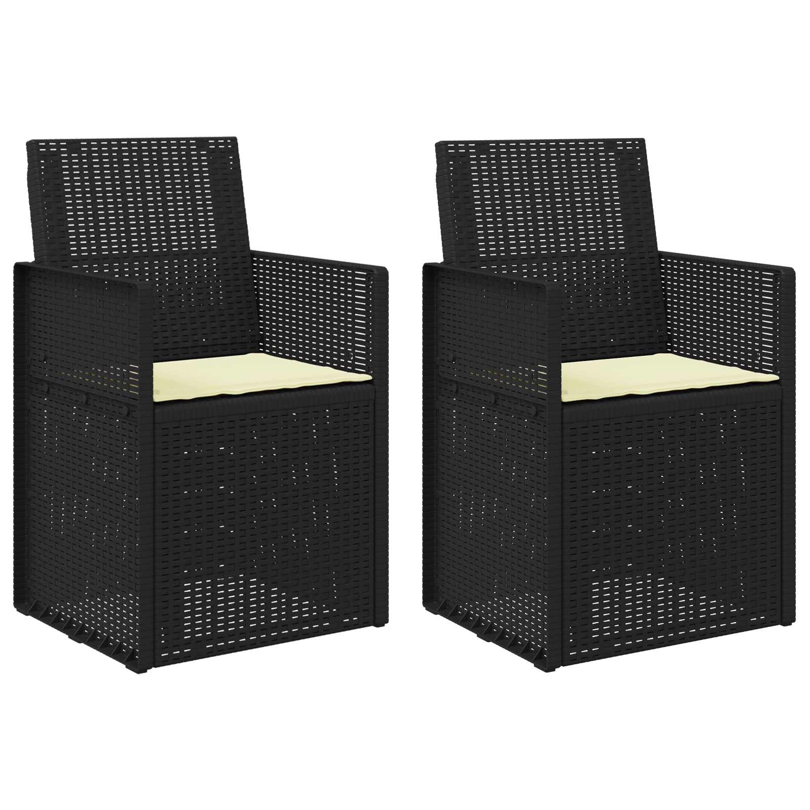 Garten Esszimmerstühle 2 pcs Anthrazit und Creme PP