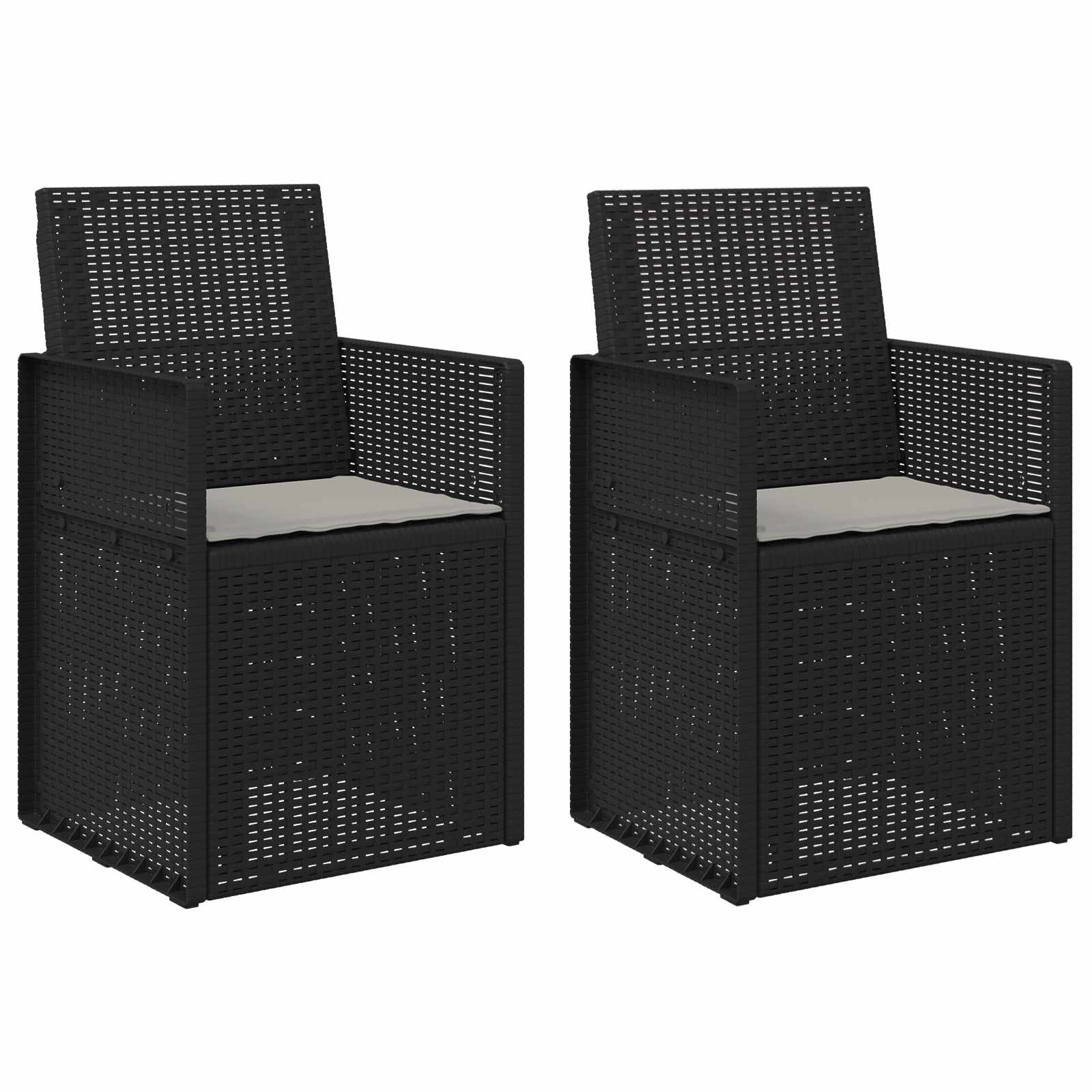 Garten Esszimmerstühle 2 pcs Anthrazit und Hellgrau PP
