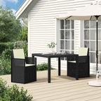 Garten Esszimmerstühle 2 pcs Anthrazit und Creme PP