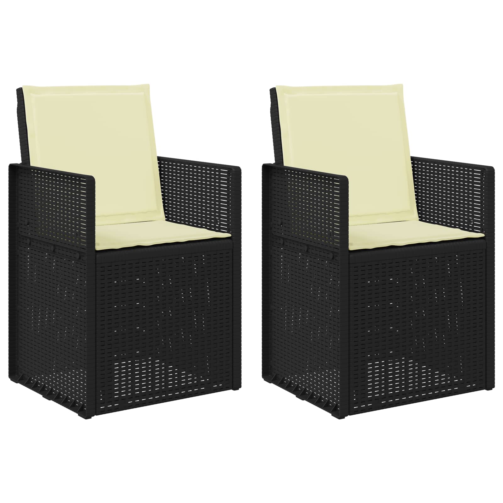 Garten Esszimmerstühle 2 pcs Anthrazit und Creme PP