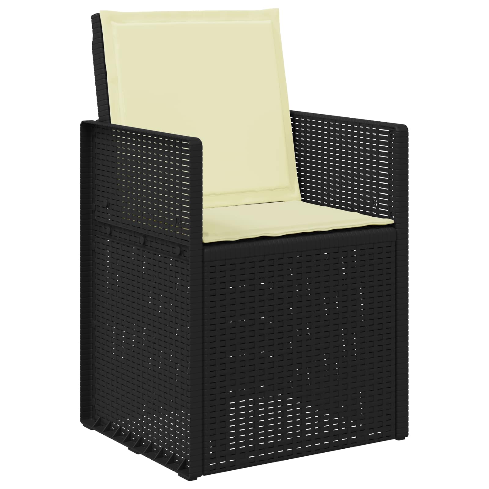 Garten Esszimmerstühle 2 pcs Anthrazit und Creme PP