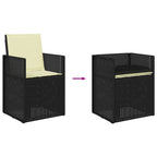 Garten Esszimmerstühle 2 pcs Anthrazit und Creme PP