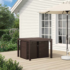 Garten Esszimmerstühle 2 pcs Braun und Hellgrau PP