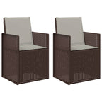 Garten Esszimmerstühle 2 pcs Braun und Hellgrau PP