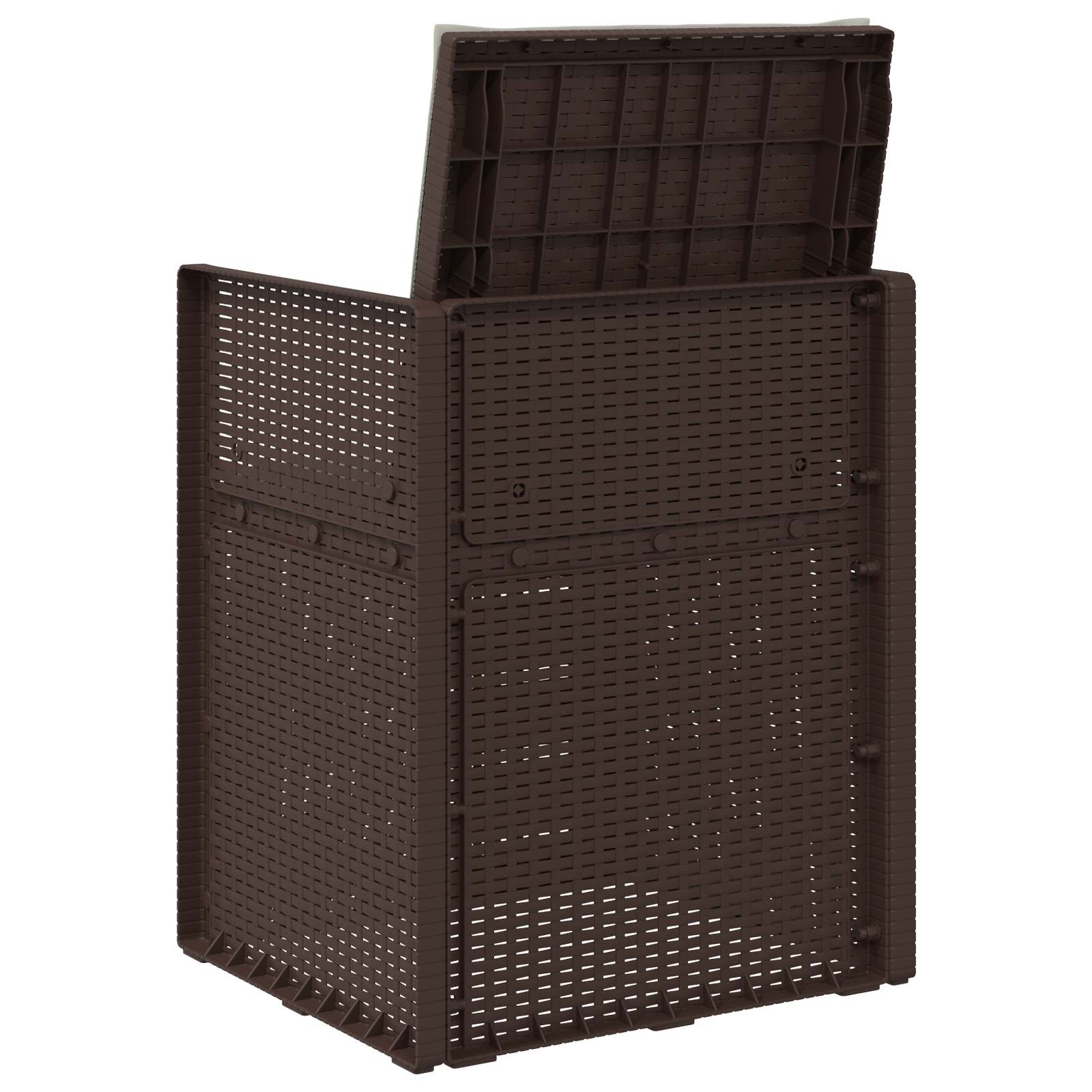 Garten Esszimmerstühle 2 pcs Braun und Hellgrau PP