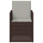 Garten Esszimmerstühle 2 pcs Braun und Hellgrau PP