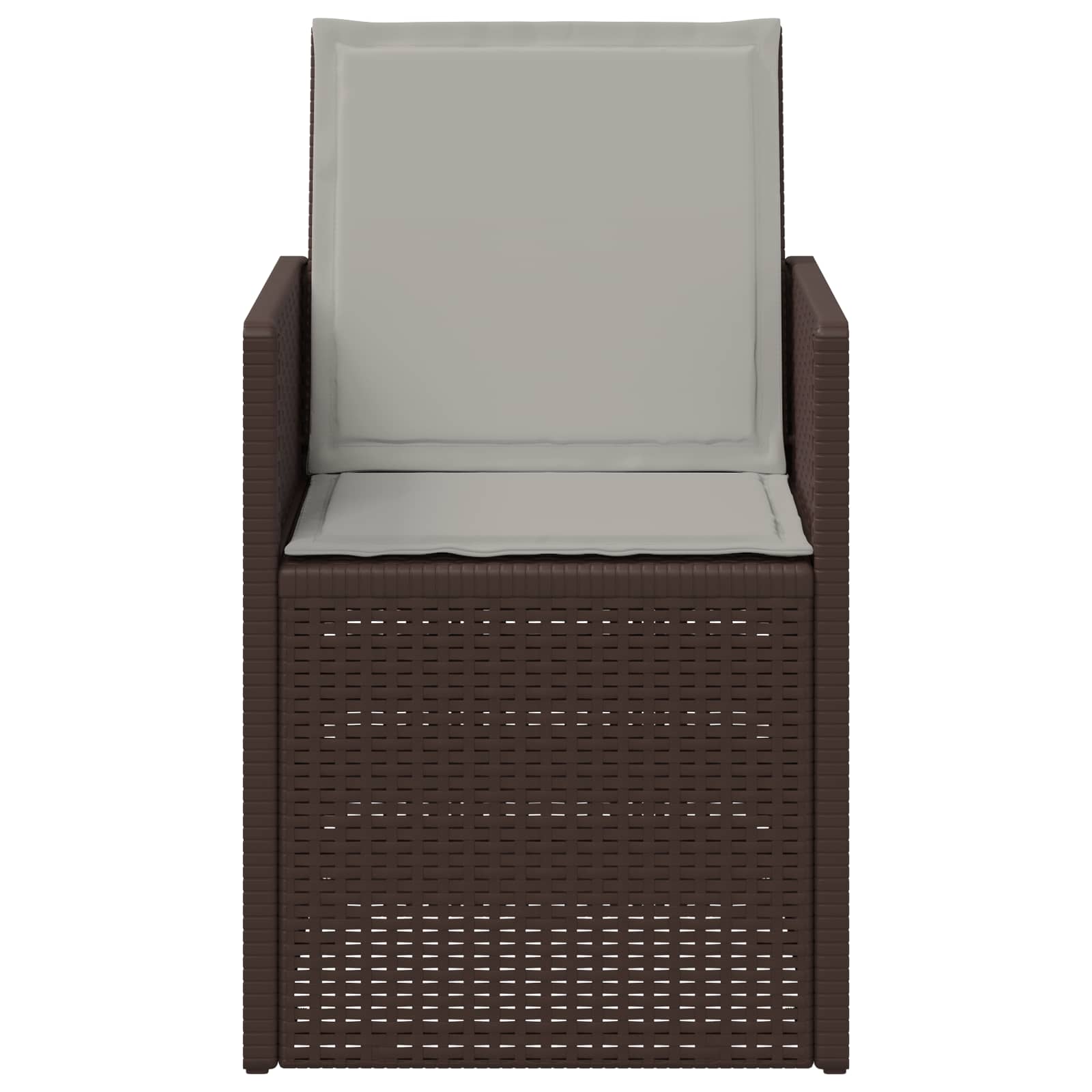 Garten Esszimmerstühle 2 pcs Braun und Hellgrau PP