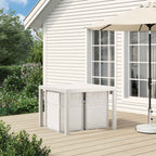 Garten Esszimmerstühle 2 pcs Weiß und Creme PP