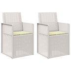 Garten Esszimmerstühle 2 pcs Weiß und Creme PP