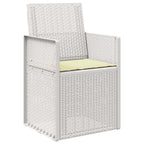 Garten Esszimmerstühle 2 pcs Weiß und Creme PP