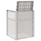 Garten Esszimmerstühle 2 pcs Weiß und Creme PP