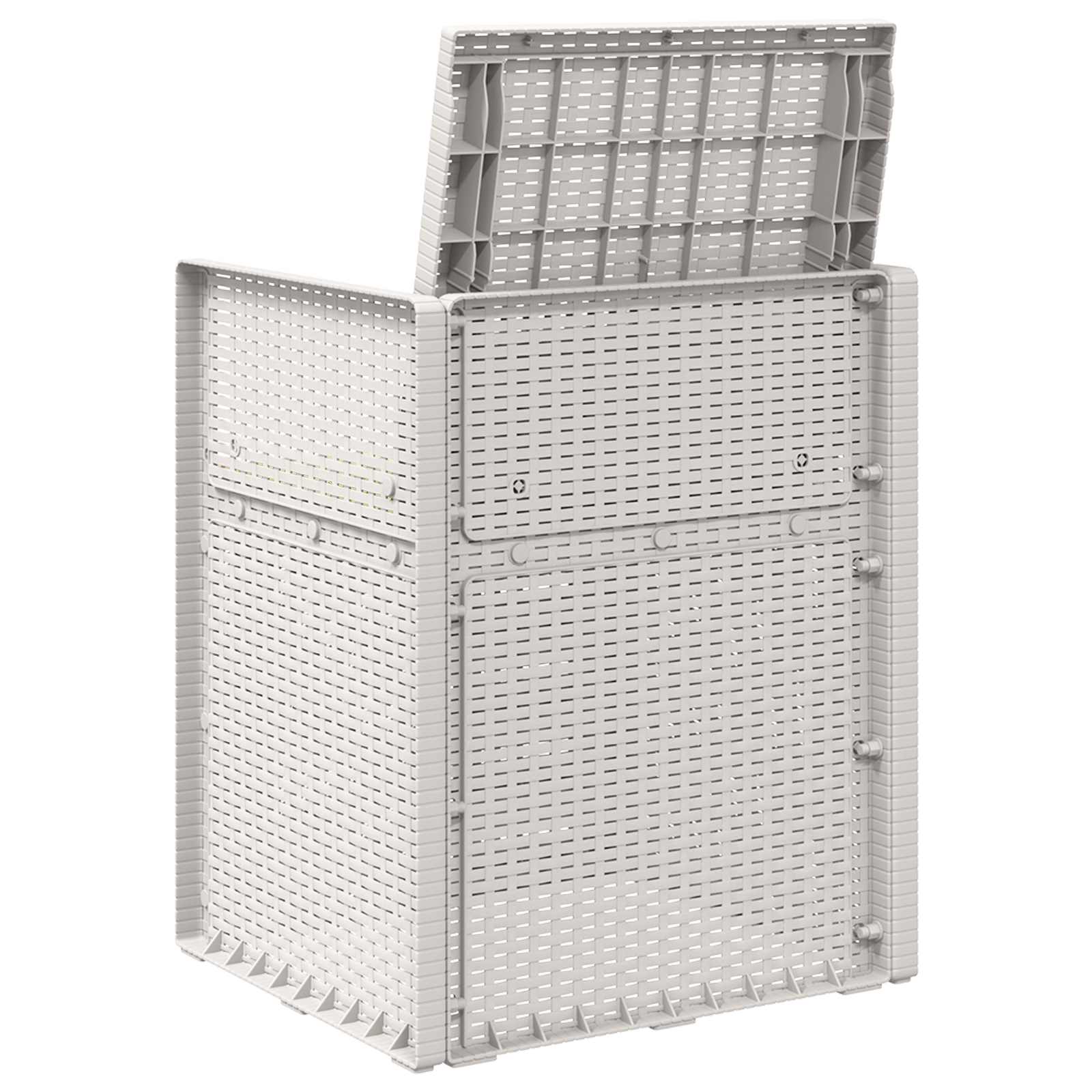 Garten Esszimmerstühle 2 pcs Weiß und Creme PP