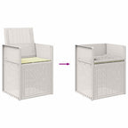 Garten Esszimmerstühle 2 pcs Weiß und Creme PP