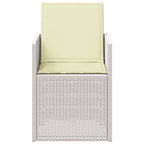 Garten Esszimmerstühle 2 pcs Weiß und Creme PP