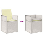 Garten Esszimmerstühle 2 pcs Weiß und Creme PP