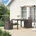 Garten Esszimmerstühle 2 pcs Hellgrau und Anthrazit PP