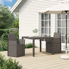 Garten Esszimmerstühle 2 pcs Hellgrau und Anthrazit PP