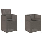 Garten Esszimmerstühle 2 pcs Hellgrau und Anthrazit PP