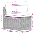 Sofa Set 2 pcs Grau Massives Akazienholz und Poly Rattan