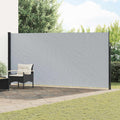 Ausziehbares Seitenmarkise Grau 300 x 200 cm Polyester