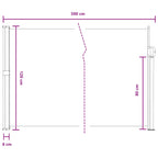 Ausziehbares Seitenmarkise Sand 500 x 120 cm Polyester