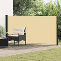 Ausziehbares Seitenmarkise Sand 600 x 160 cm Polyester