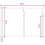 Ausziehbares Seitenmarkise Sand 600 x 160 cm Polyester