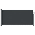 Ausziehbares Seitenmarkise Schwarz 300 x 100 cm Polyester