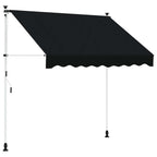 Manuell einziehbare Markise Schwarz 100 cm