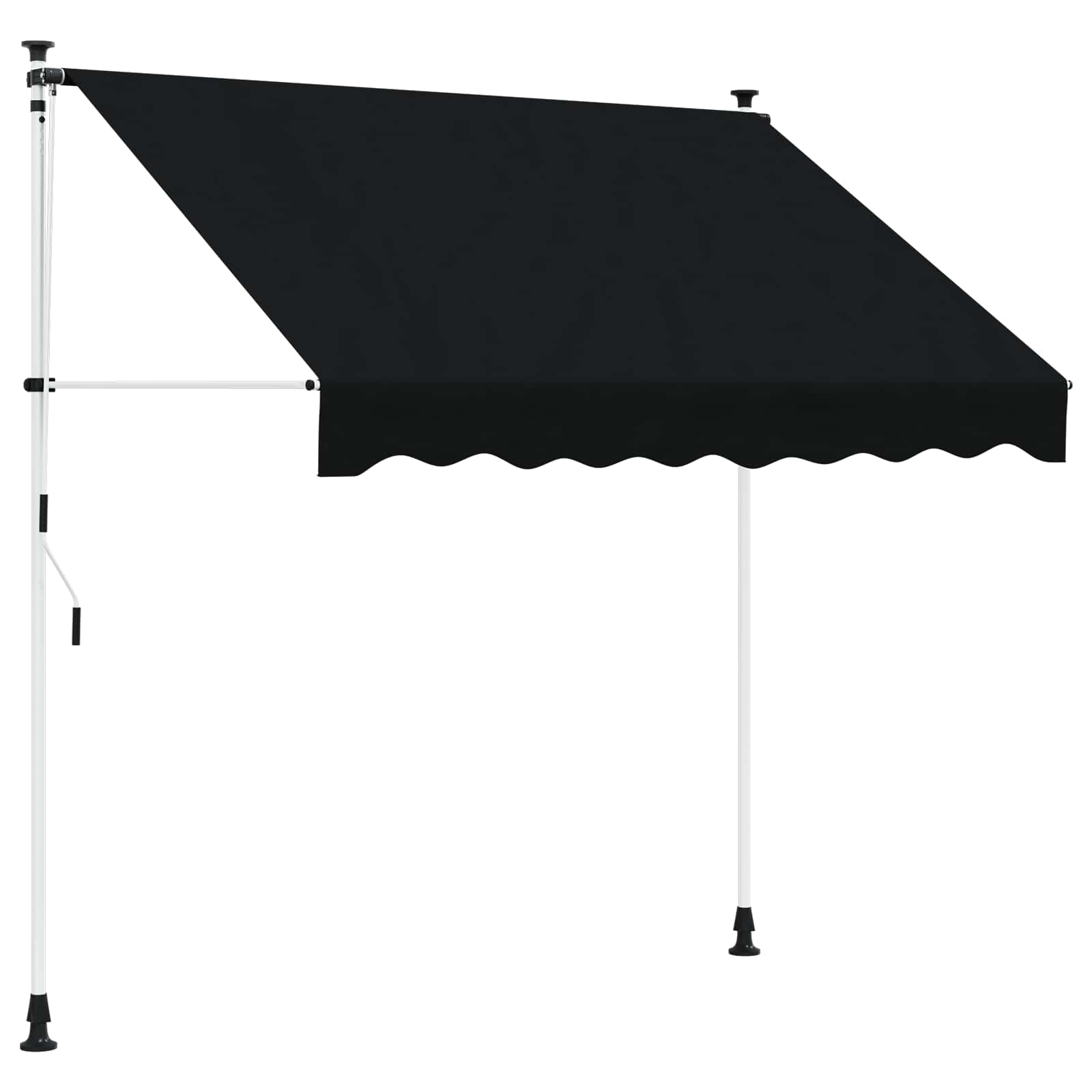Manuell einziehbare Markise Schwarz 300 cm