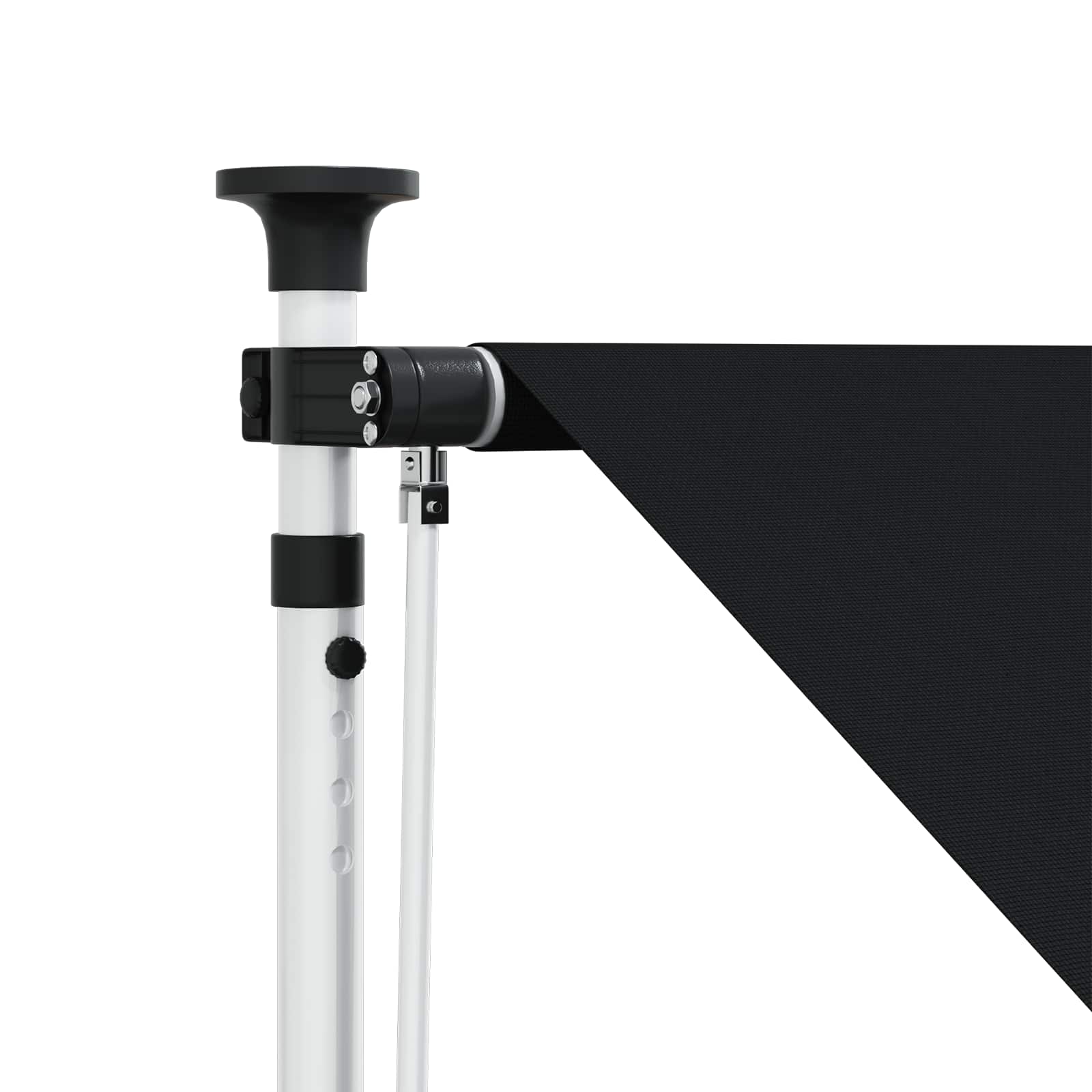 Manuell einziehbare Markise Schwarz 350 cm