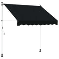 Manuell einziehbare Markise Schwarz 350 cm