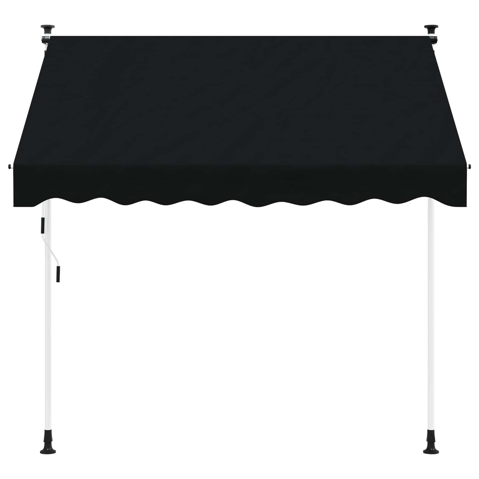 Manuell einziehbare Markise Schwarz 350 cm