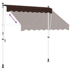 Manuell einziehbare Markise Braun 250 cm