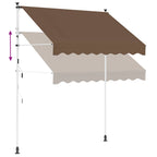 Manuell einziehbare Markise Taupe 100 cm