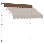 Manuell einziehbare Markise Taupe 350 cm