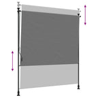 Outdoor Rollo Hellgrau 200 x 270 cm
