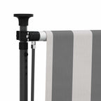 Outdoor Rollo Anthrazit und Weiß 100 x 270 cm
