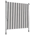 Outdoor Rollo Anthrazit und Weiß 200 x 270 cm