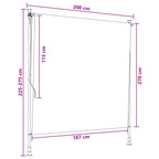Outdoor Rollo Anthrazit und Weiß 200 x 270 cm