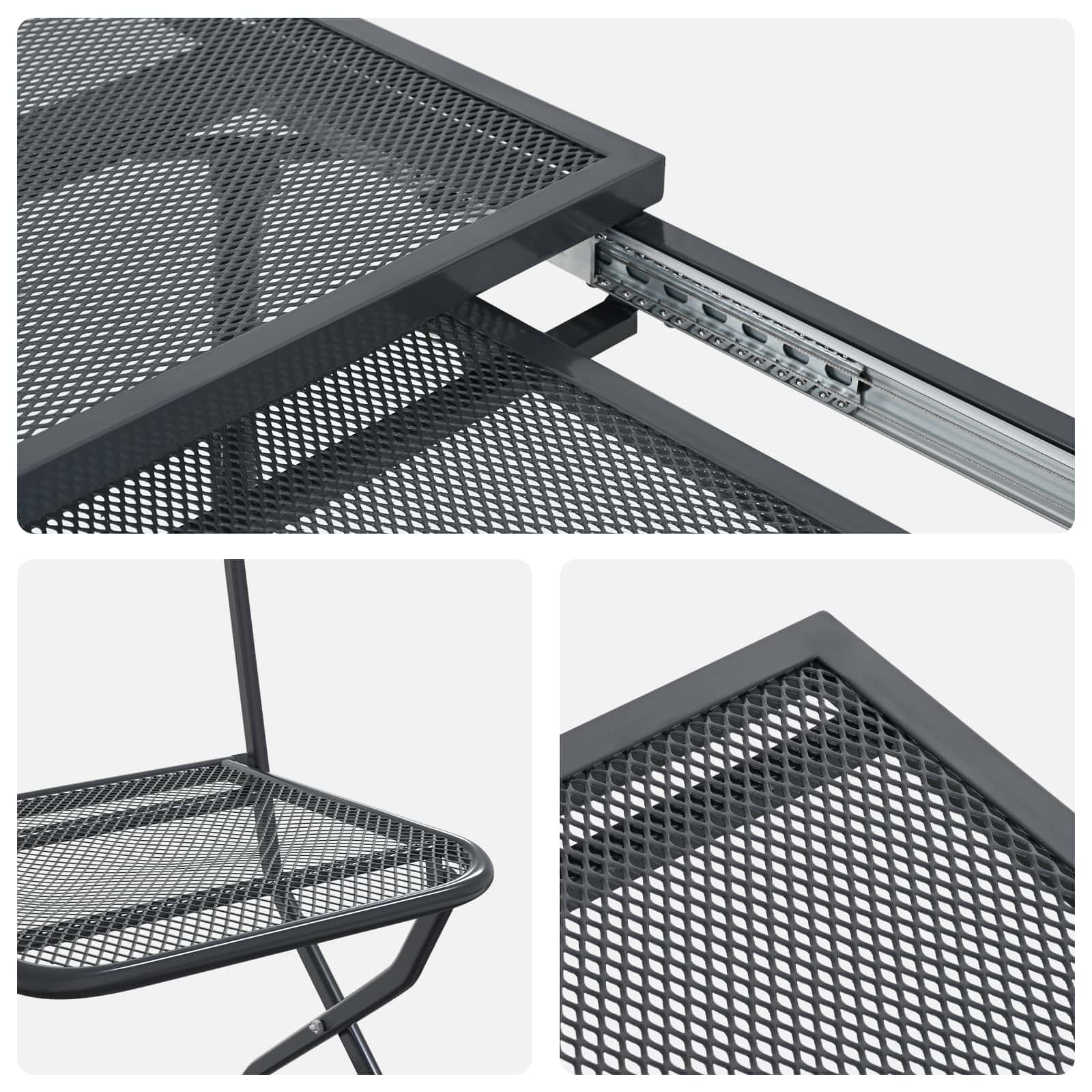 Garten Essgruppe 7 pcs Anthrazit 212 x 90 x 76 cm